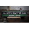 Lacrosse Rustic Wood Sign