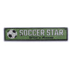 Soccer Star Rustic Wood Sign