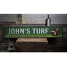 Football Players Only Turf Rustic Wood Sign