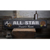 All Star Sports Rustic Wood Sign