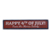 Happy Fourth of July Rustic Wood Sign