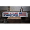 Stars & Stripes Forever Rustic Wood Sign