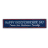 Happy Independence Day Family Rustic Wood Sign