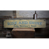 Rise and Shine Rustic Wood Sign