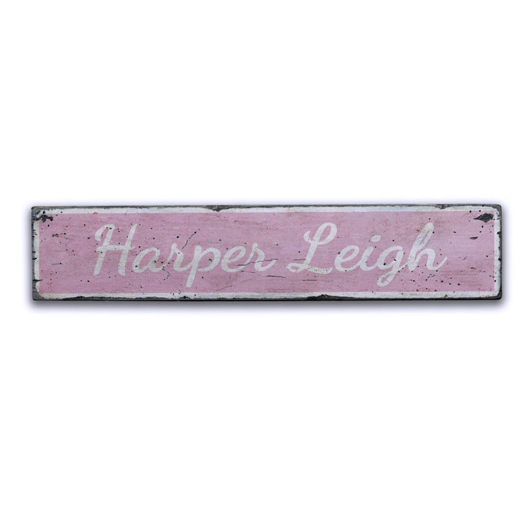 Newborn Name Rustic Wood Sign