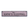 Sleeping Baby Rustic Wood Sign