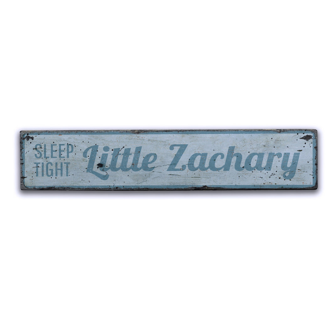 Sleep Tight Little Baby Rustic Wood Sign