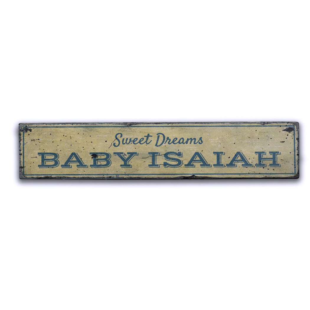 Sweet Dreams Baby Rustic Wood Sign