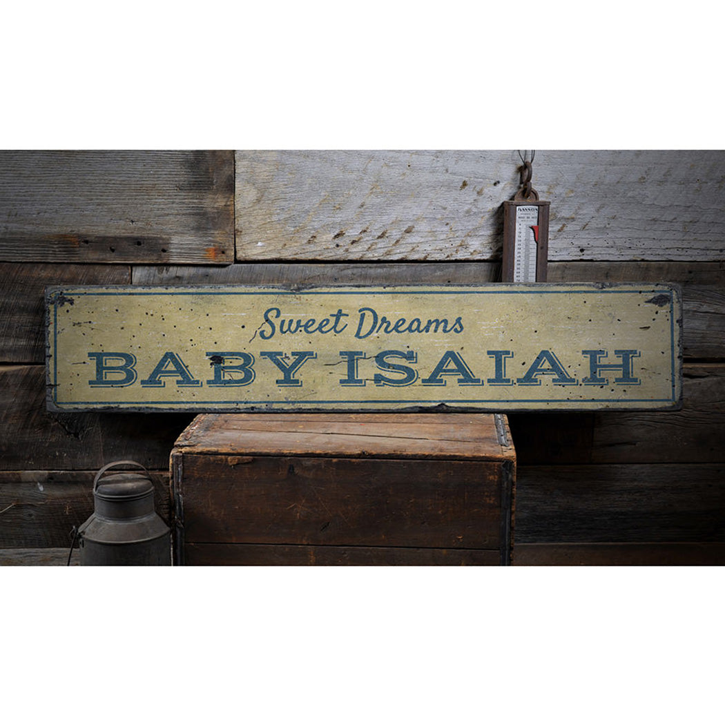 Sweet Dreams Baby Rustic Wood Sign