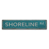 Shoreline Road Rustic Wood Sign