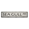 Sea Gull Road Rustic Wood Sign