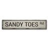 Sandy Toes Road Rustic Wood Sign