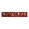 Bar Established Date Rustic Wood Sign