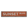 Sunset Blvd Rustic Wood Sign