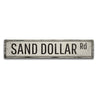 Sand Dollar Road Rustic Wood Sign