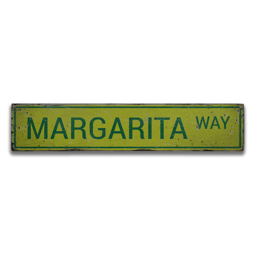 Margarita Way Rustic Wood Sign