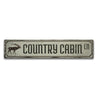 Country Cabin Lane Rustic Wood Sign