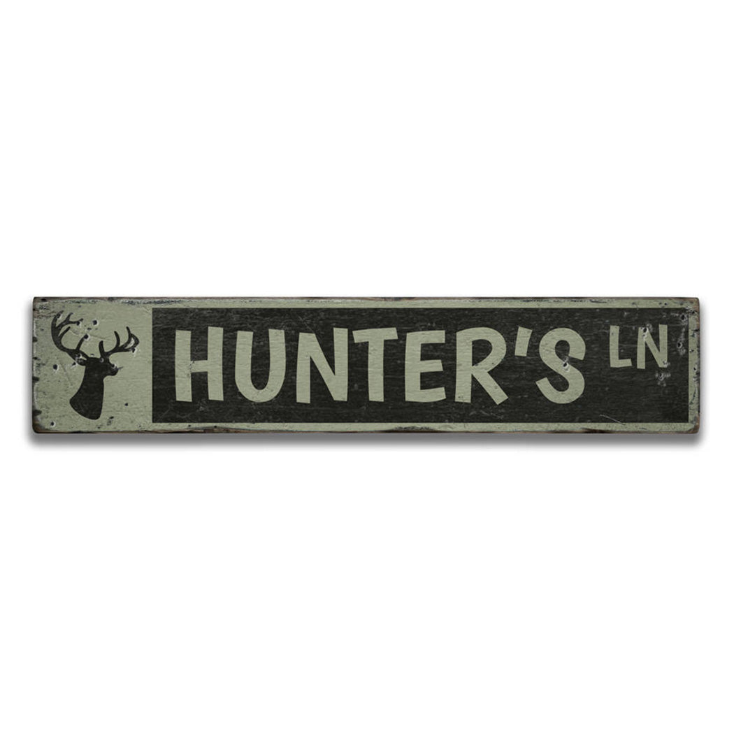 Hunter's Lane Rustic Wood Sign