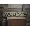 Wolf's Lair Rustic Wood Sign