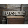 Elk Camp Road Rustic Wood Sign