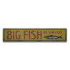 Big Fish Reservoir Rustic Wood Sign