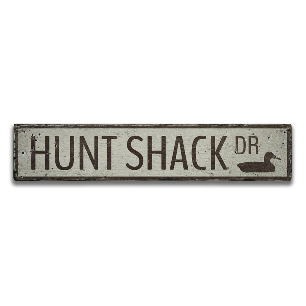 Hunt Shack Drive Rustic Wood Sign