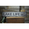 Lake Life Road Rustic Wood Sign