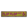 Flip Flop Way Rustic Wood Sign