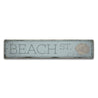 Seashell Beach Street Rustic Wood Sign