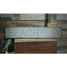 Seashell Beach Street Rustic Wood Sign