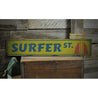 Surfer Street Rustic Wood Sign