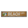 Beach Life Street Rustic Wood Sign