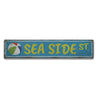 Seaside Street Rustic Wood Sign