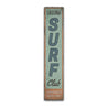 Surf Club Vertical Rustic Wood Sign