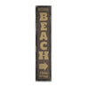 Beach This Way Vertical Rustic Wood Sign