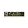 Mountain Ridge City/State Rustic Wood Sign