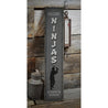 Ninjas Vertical Rustic Wood Sign