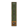 Football Turf Vertical Rustic Wood Sign