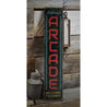 Arcade Vertical Rustic Wood Sign