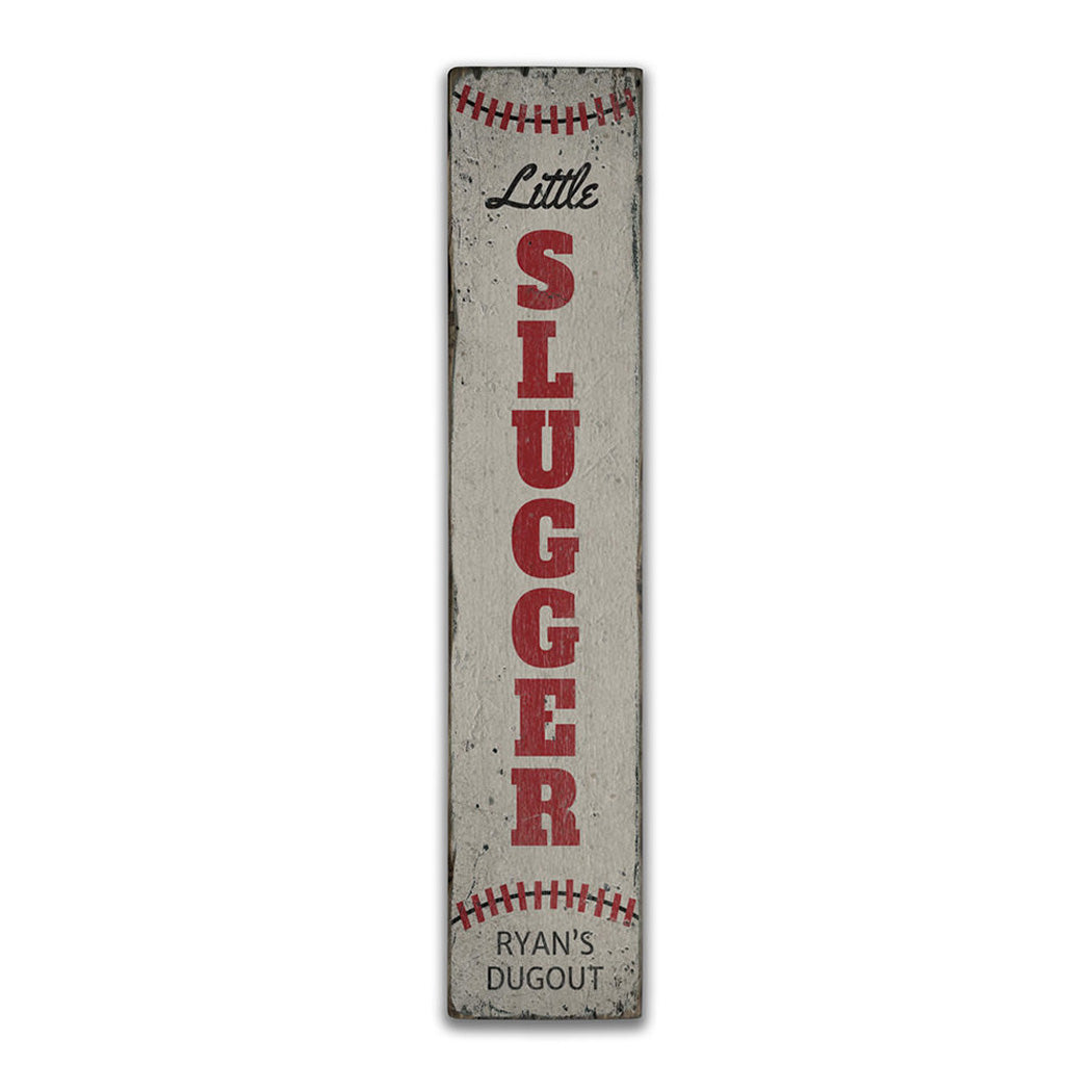 Little Slugger Rustic Wood Sign