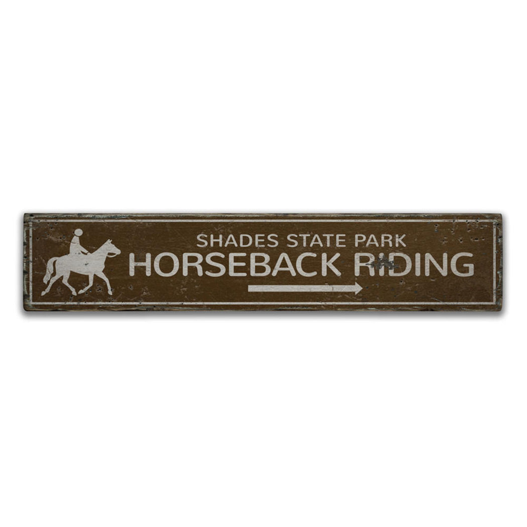 Horseback Riding Rustic Wood Sign