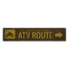 ATV Route Rustic Wood Sign