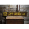 ATV Route Rustic Wood Sign