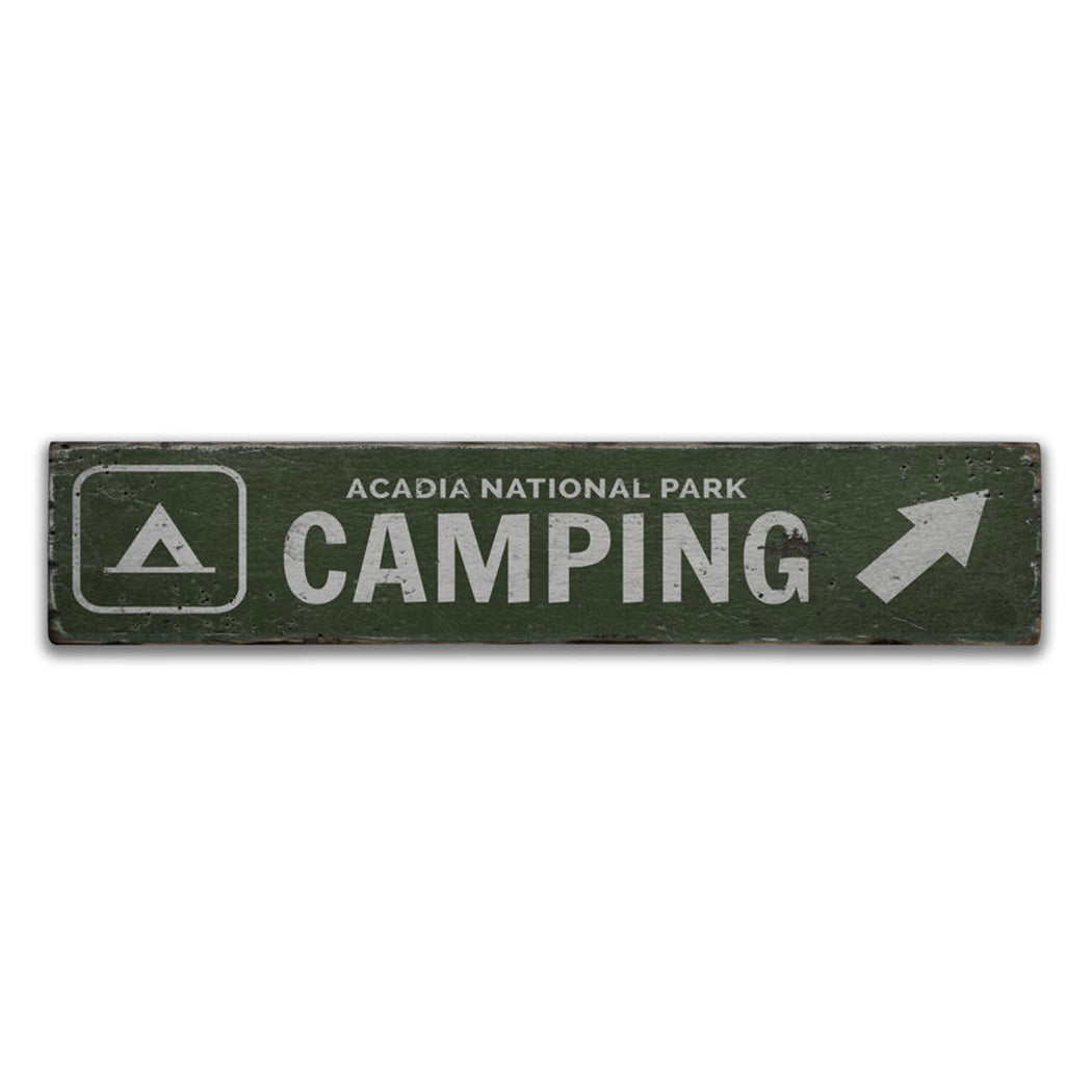 Camping Rustic Wood Sign