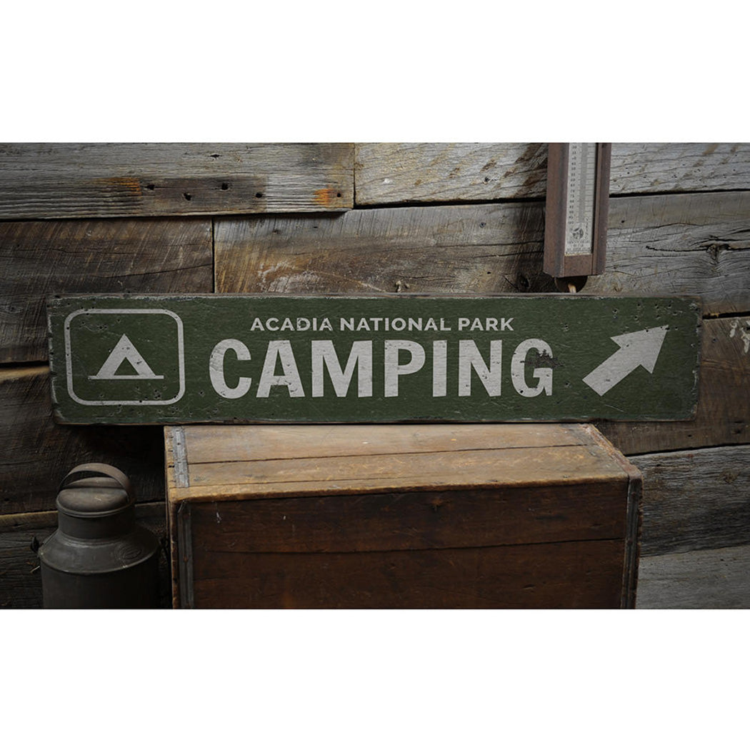 Camping Rustic Wood Sign