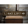 Ski Lift Directional Rustic Wood Sign