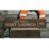 Boat Launch Lake Rustic Wood Sign