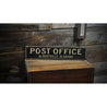 Post Office City/State Rustic Wood Sign