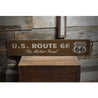 US Route 66 Rustic Wood Sign