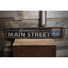 America's Main Street Route 66 Rustic Wood Sign